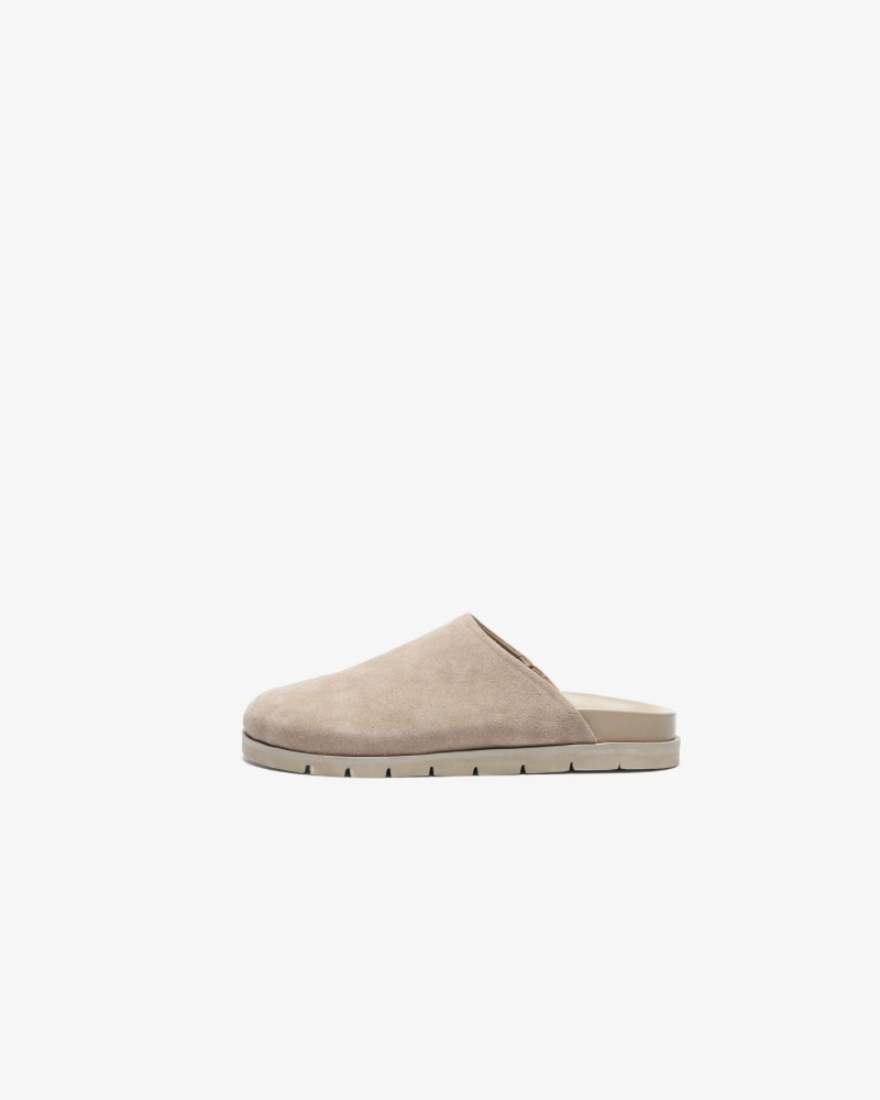 Sandálias slip on de camurça