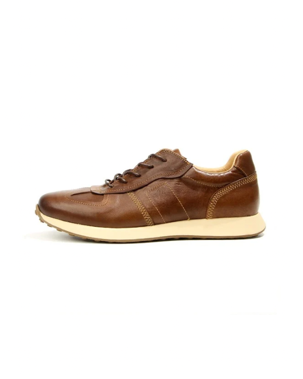 Tênis de couro Glide Chestnut