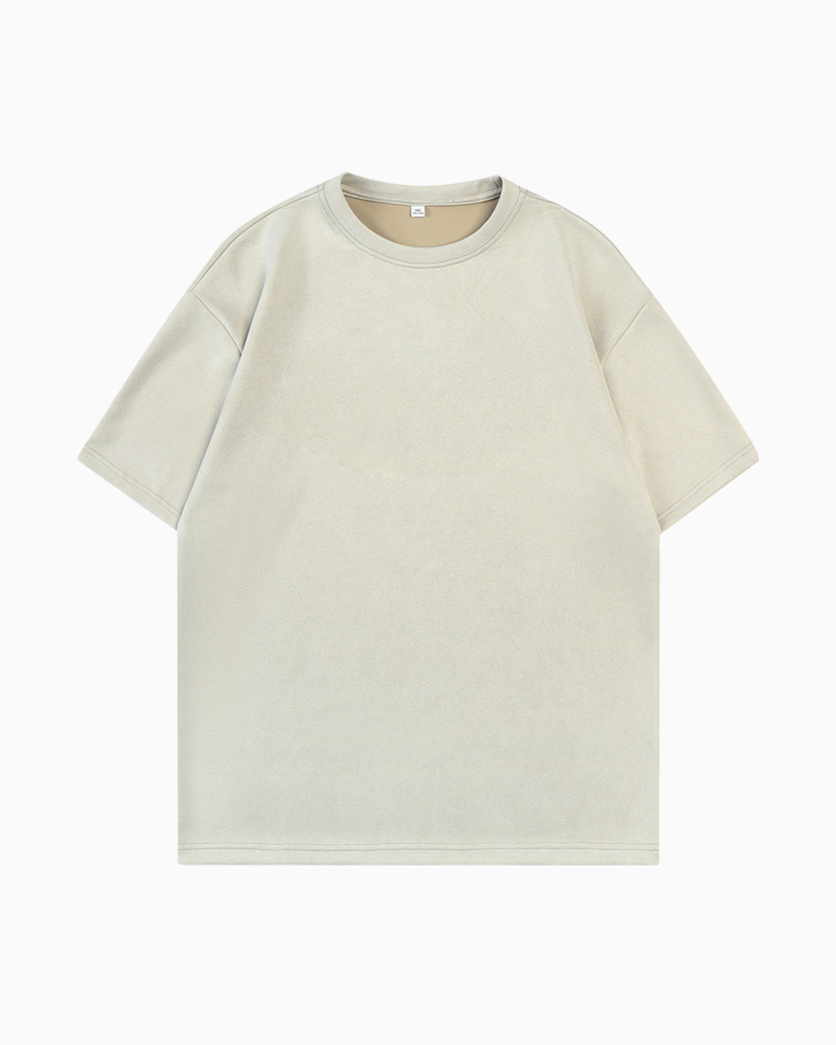 Camiseta de tamanho grande com toque de camurça