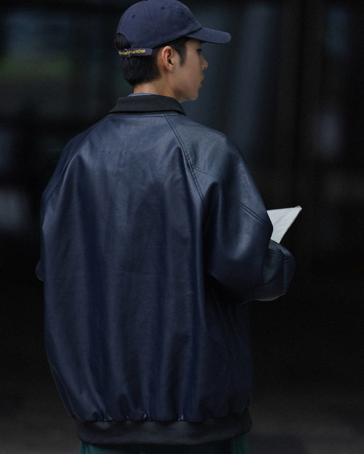 The Ridgepoint Varsity PU Leather Jacket