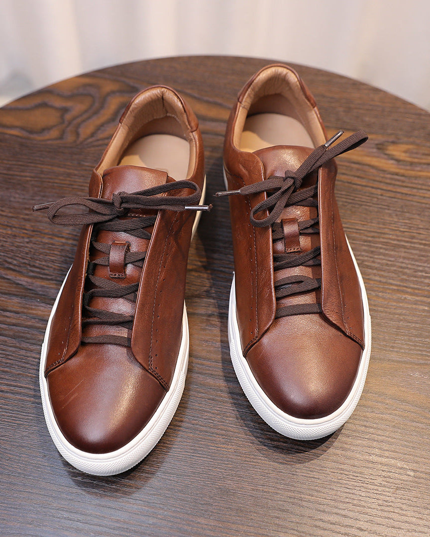 Tênis Softey® Leather Low - Marrom