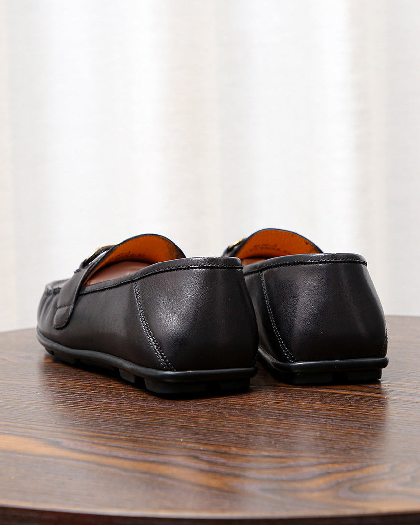 The Bit Loafers - Couro de bezerro preto
