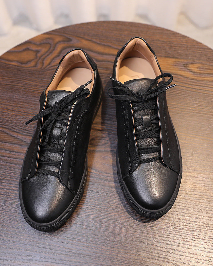Tênis Softey® Leather Low - Preto