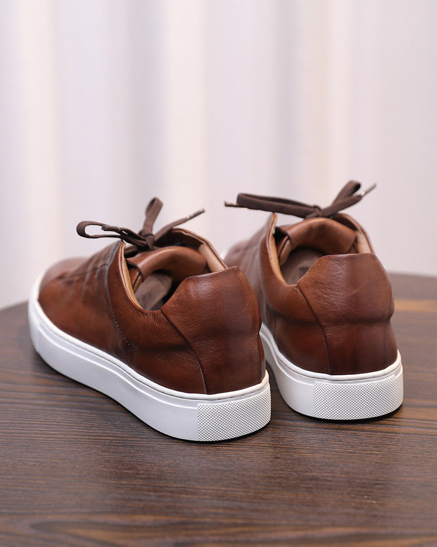 Tênis Softey® Leather Low - Marrom