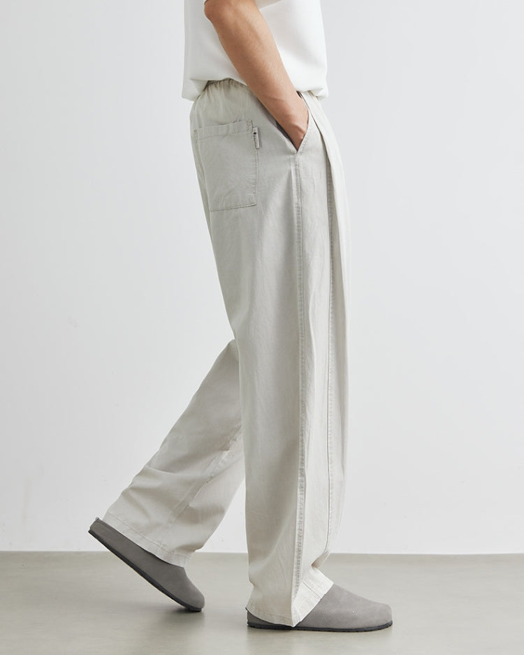 Tencel Thin Loose Drawstrings Jogger Trousers