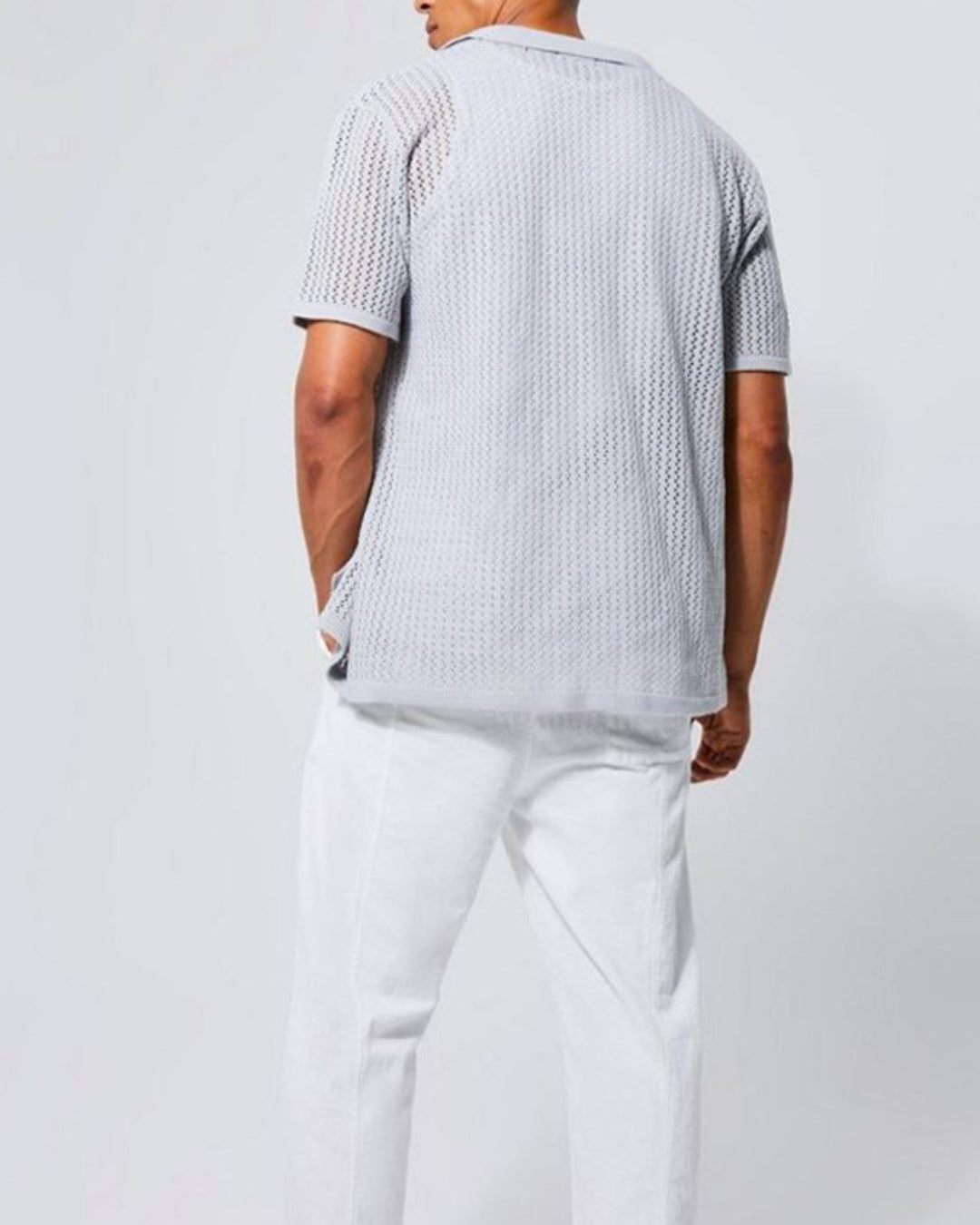 Camisa de malha aberta Skyline