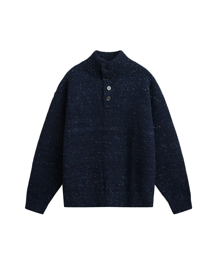 The Vantage Texture Stand-Up Collar Sweater