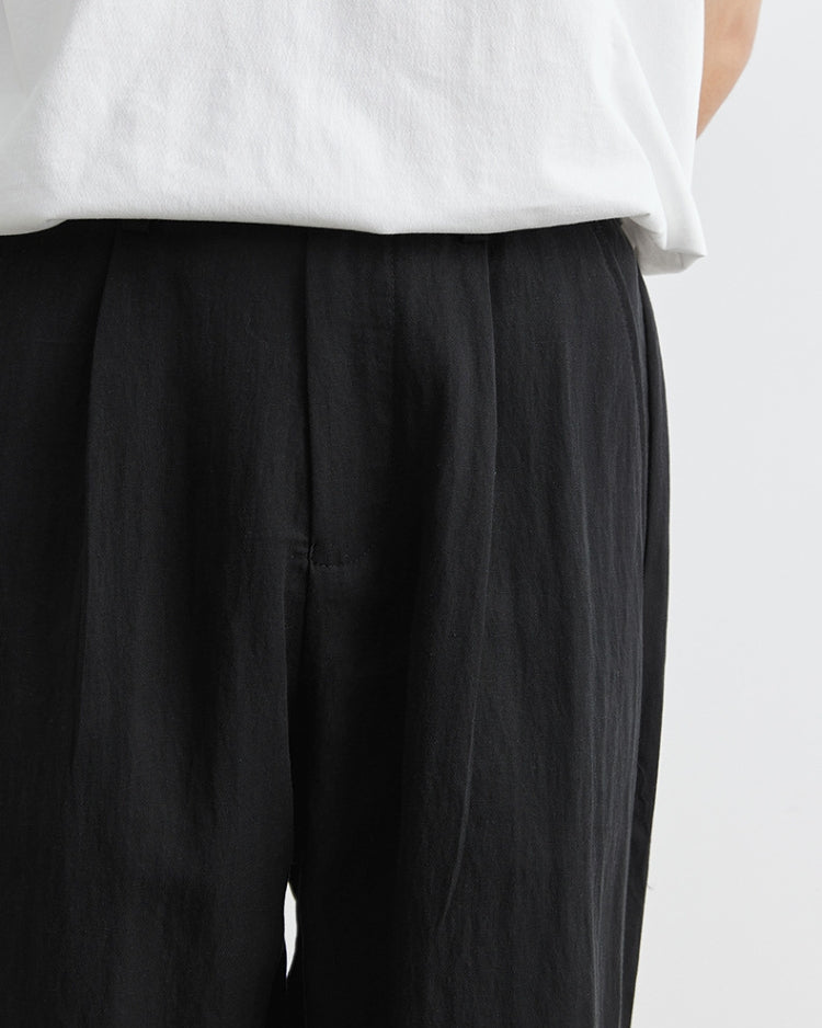 Calças de conforto respiráveis em linho