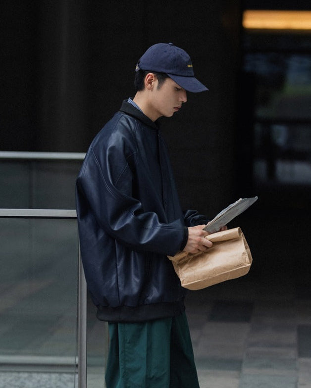 The Ridgepoint Varsity PU Leather Jacket