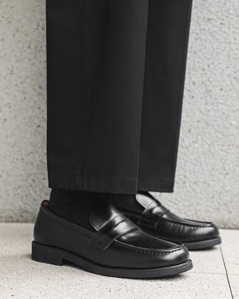 Кожаные черные лоферы Penny Loafers