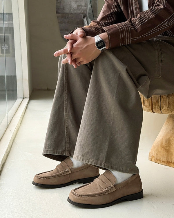 Замшевые лоферы Penny Loafers