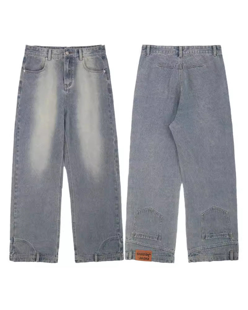 Reverse Edge Wide-Leg Jeans