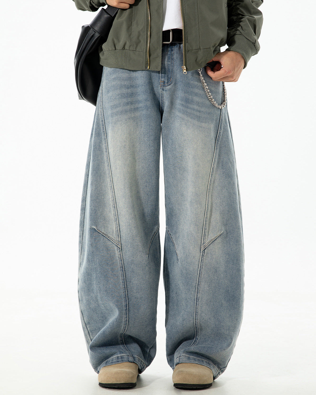 The Contour Tvättade raka jeans