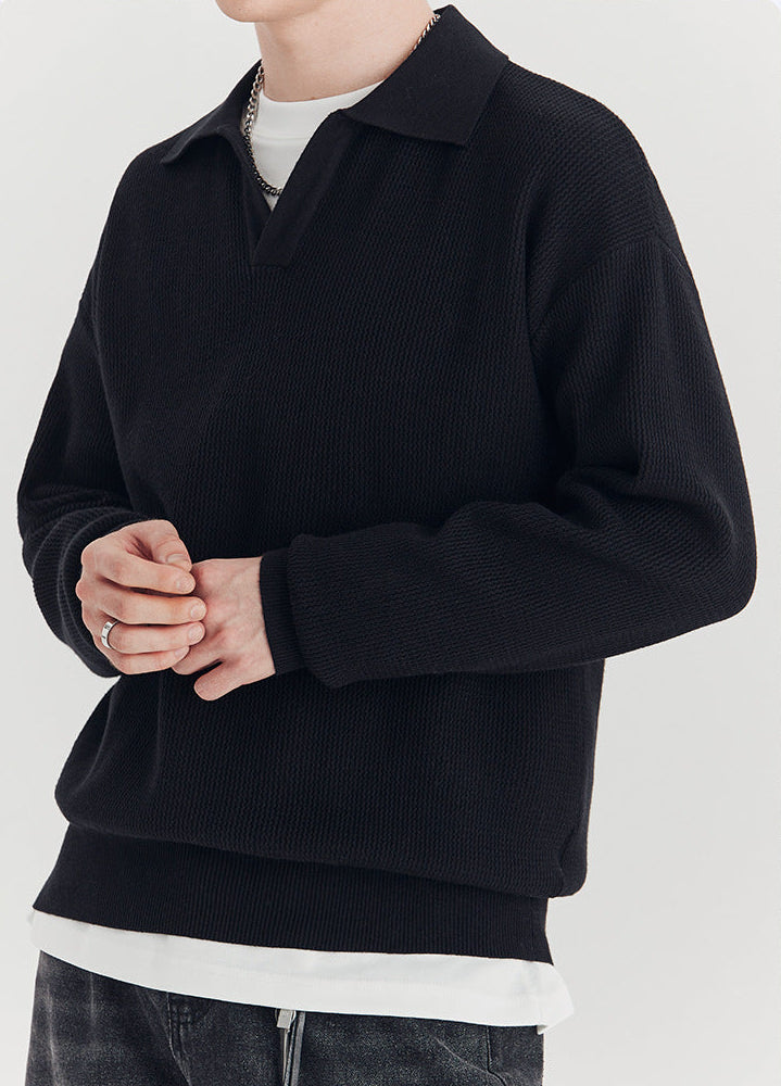 Langford stickad polo