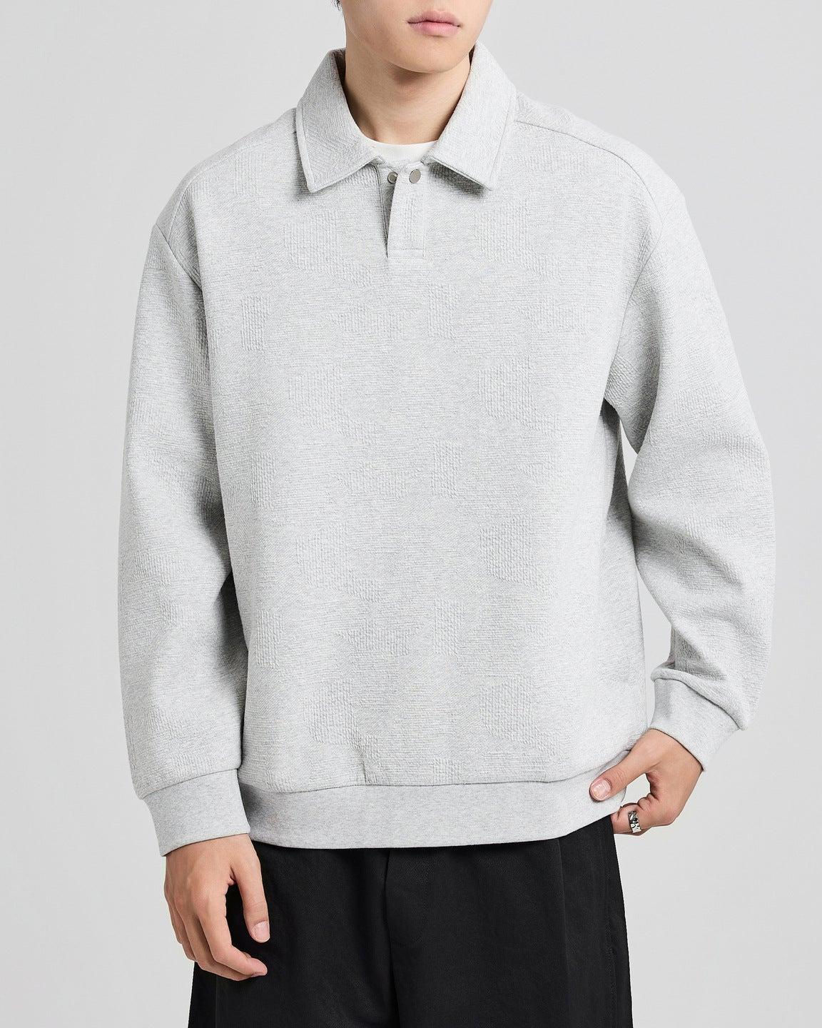 The Sutherland Jacquard Polo Sweater