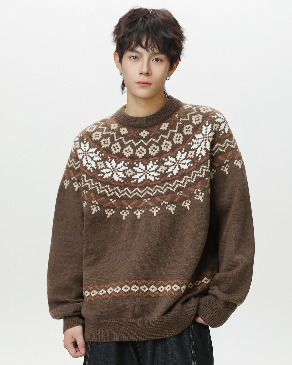 Nordic Heritage Stickad Crewneck-tröja