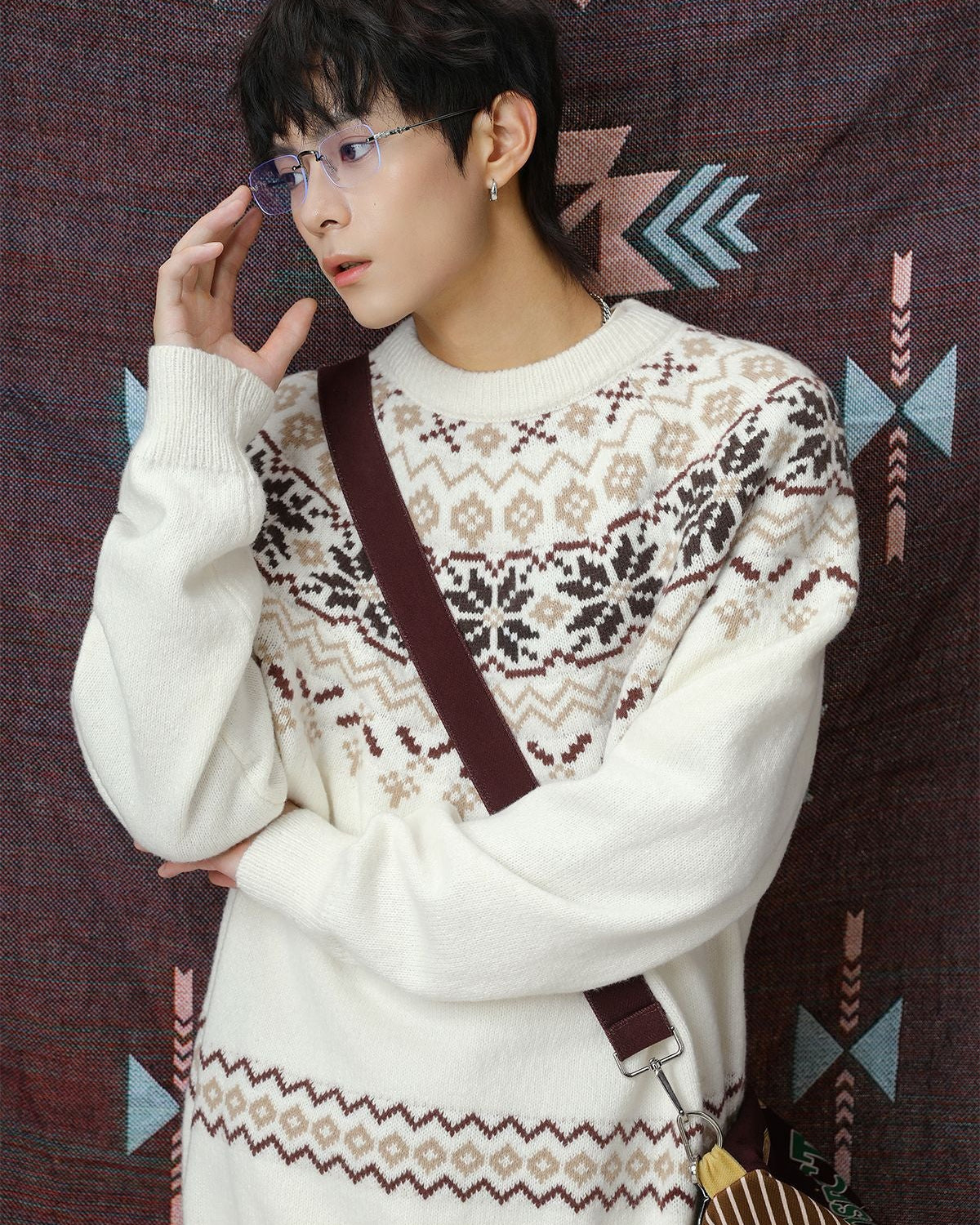 Nordic Heritage Stickad Crewneck-tröja