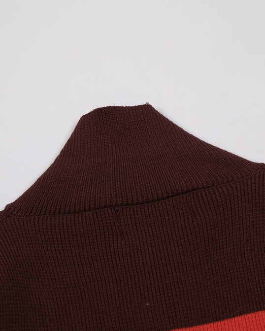 The Stratford Zip Stripe Sweater