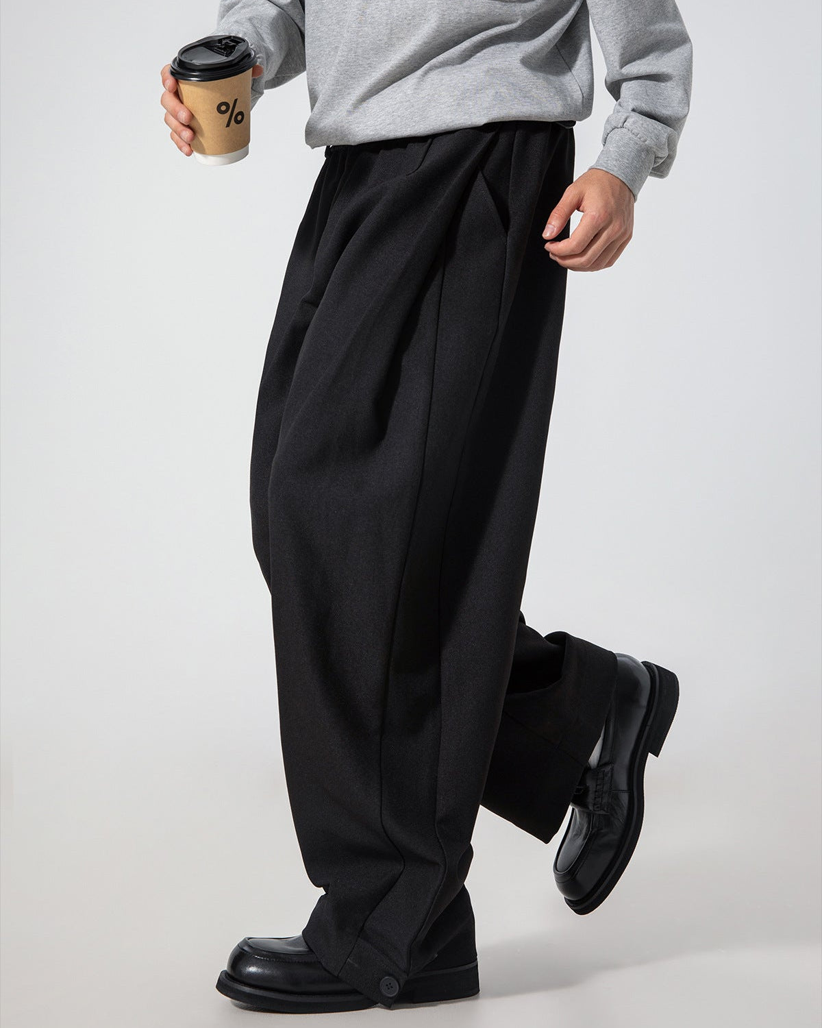 Kontur Plise Drape Kot Pantolon