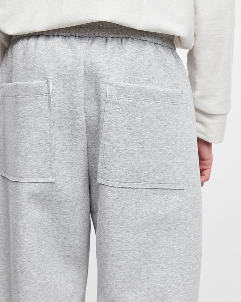 Ağır Modal Hava Katmanlı Düz Paça Jogger