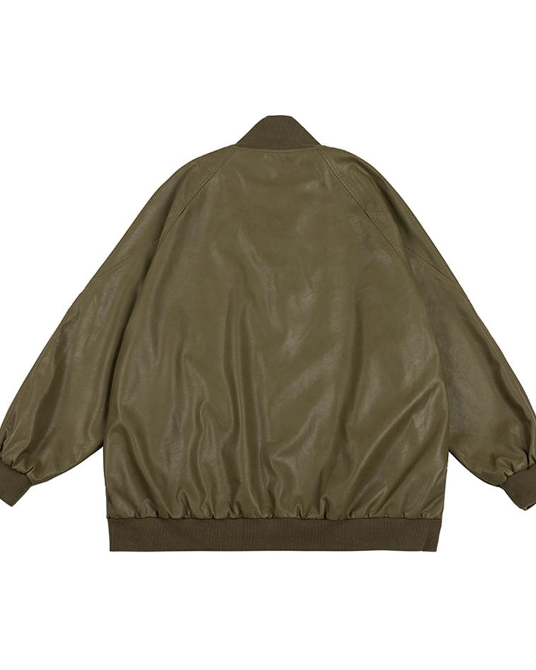 The Ridgepoint Varsity PU Leather Jacket