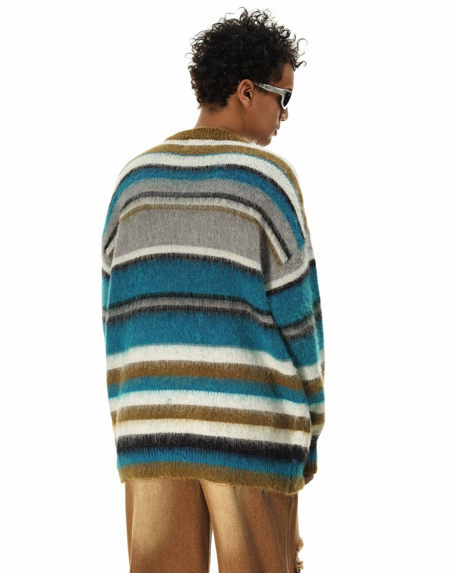 The Ridgeway Striped Knit Pullover Sweater