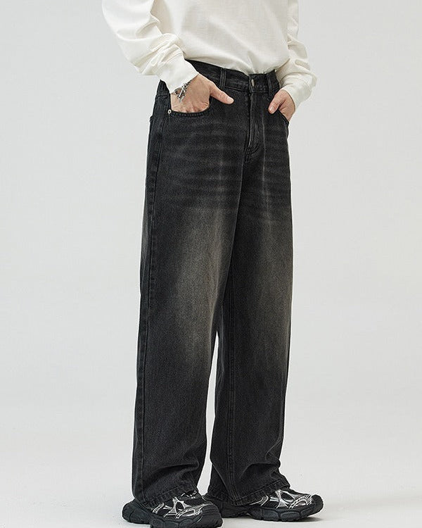 索倫水洗直筒牛仔褲