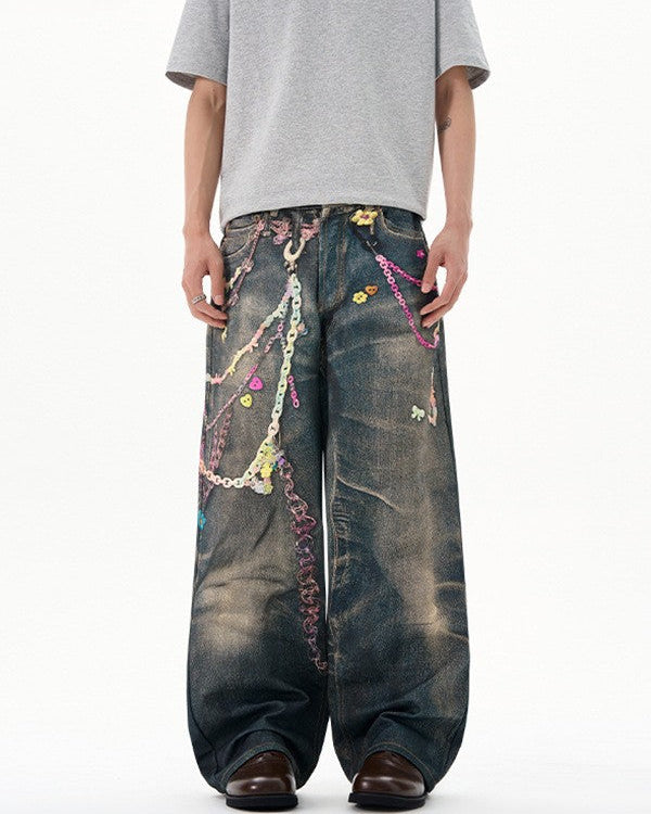 The Chainveil Illusion Straight Jeans