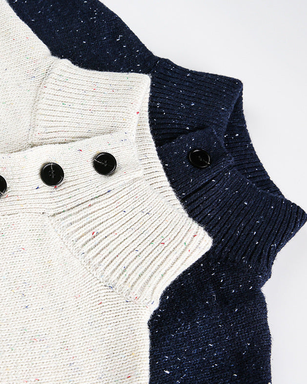 The Vantage Texture Stand-Up Collar Sweater