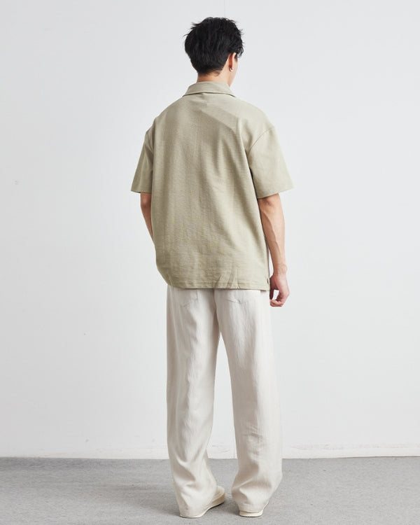 基本款拉链马球衫