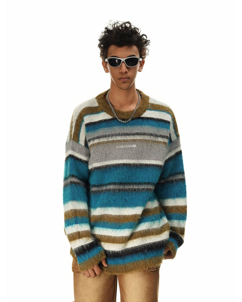 The Ridgeway Striped Knit Pullover Sweater